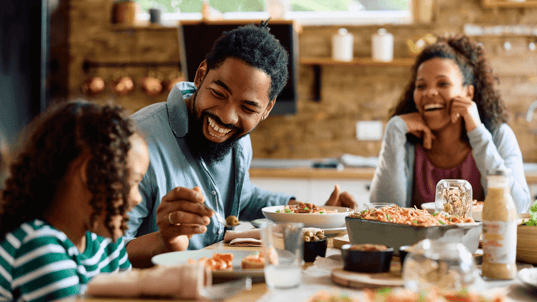 Family eating