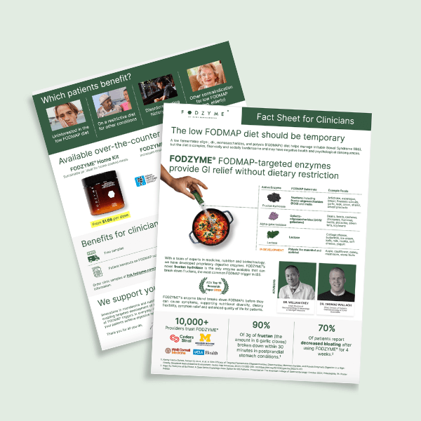 FODZYME One Pager for Clinicians