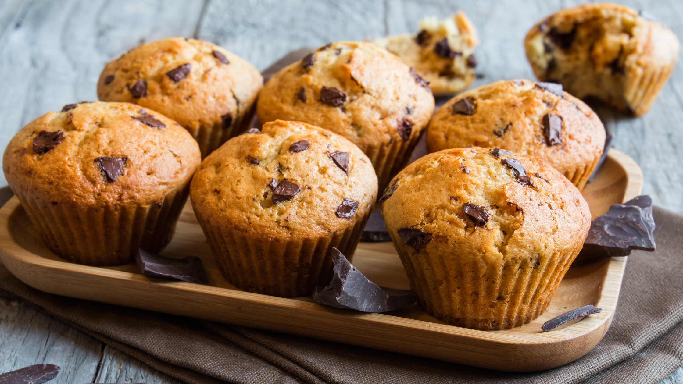 Muffins rich in sucrose