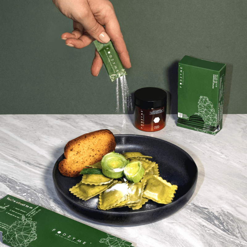 FODZYME on ravioli FODZYME on ravioli